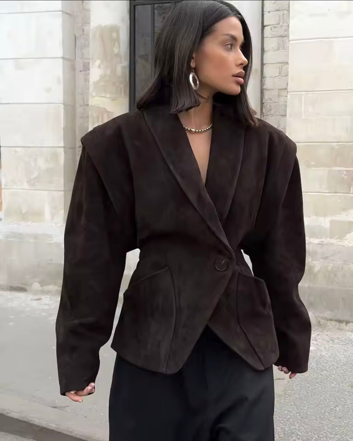The Sculpted Suede Jacket