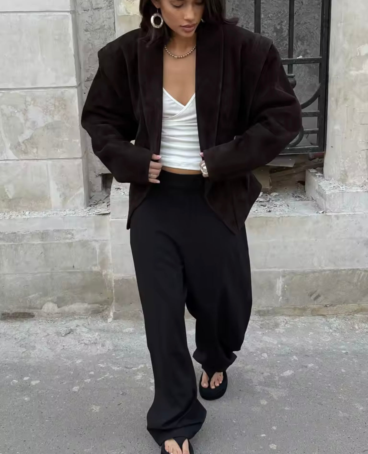 The Sculpted Suede Jacket